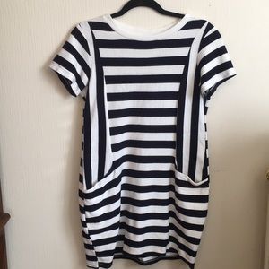 Zara striped boxy tshirt dress